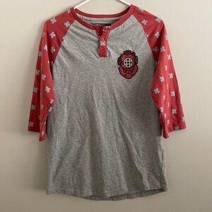 Pink Dolphin 3/4 sleeve Henley